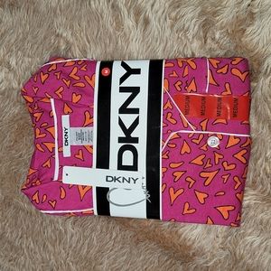 DKNY Pajama Set, Pink with heart prints NWTO
